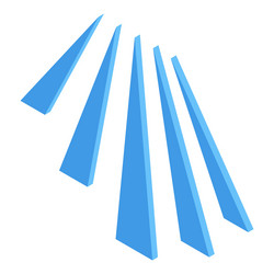 blue abstract 3d geometric shapes creating vector image