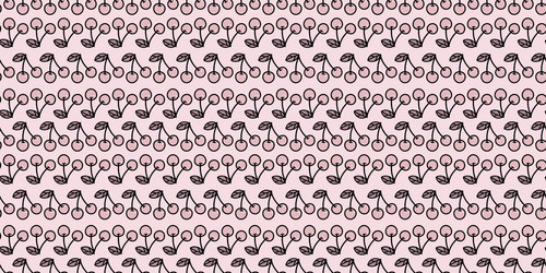 cherry seamless repeat pattern background vector image