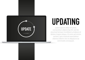 data update or synchronize with bar process vector image