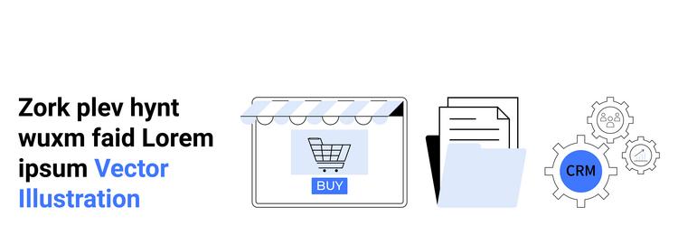 digital storefront document management and crm vector image