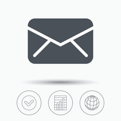 envelope icon send message sign vector image