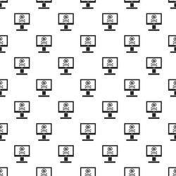hacked computer pattern seamless vector image