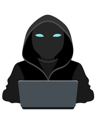 Hacker Programmer in Hooded Sweater vector image