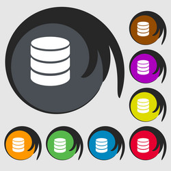 hard disk and database sign icon flash drive stick vector image