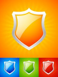 modern medieval element glossy shield armor vector image