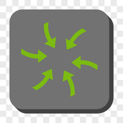 twirl arrows rounded square button vector image