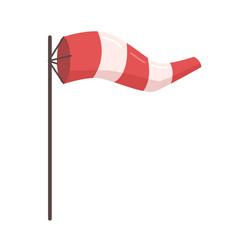 Windsock wind speed and direction chart flag pole vector