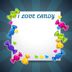 abstract background with colorful candy stickers vector image