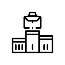 career icon thin linear style design isolated vector image