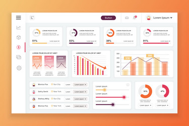 dashboard admin panel design template vector image