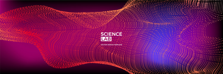 futuristic background with dynamic particles vector image