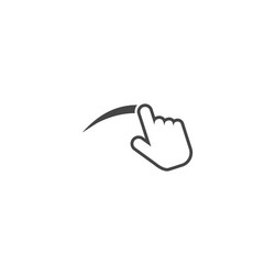 hand swipe icon on white background layers vector image