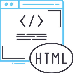 html line icon outline symbol vector image