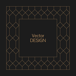 minimalistic linear squared frame vector image