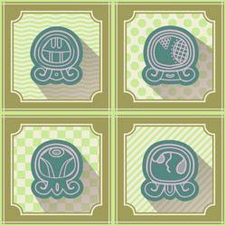 seamless background with maya calendar named days vector image