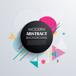 abstract circle geometric pattern design vector image