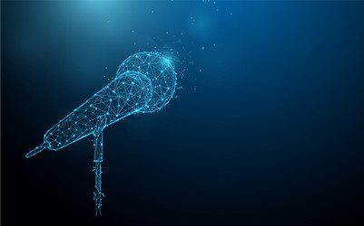 Abstract Microphone Particle Network vector image