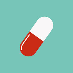 Capsule icon medicine vector