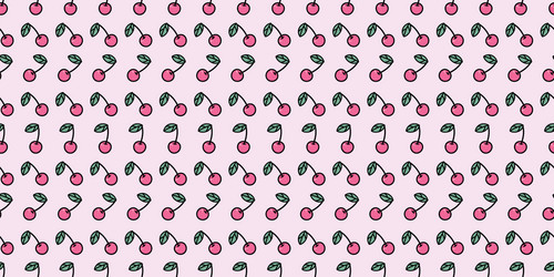 cherry seamless repeat pattern background vector image