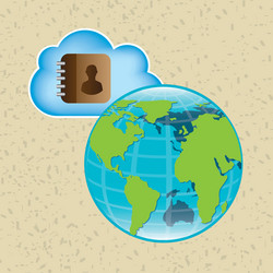 cloud computing design vector image