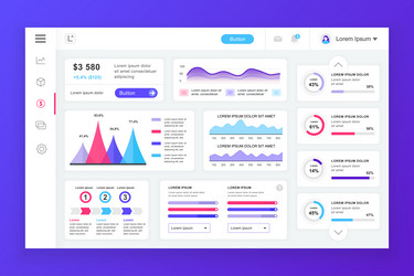 dashboard admin panel design template vector image