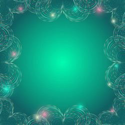 frame with glittering colorful heart shapes vector image