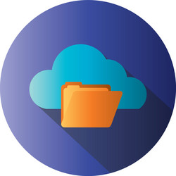 isolated cloud computing and file block gradient vector image