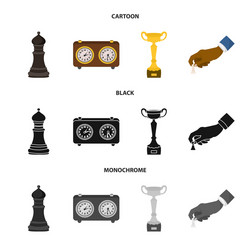 isolated object of checkmate and thin symbol set vector image