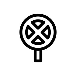 no parking icon thin linear style design isolated vector image