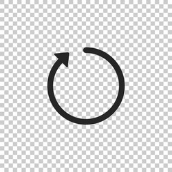 refresh icon isolated on transparent background vector image