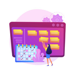 scheduling planning concept metaphor vector