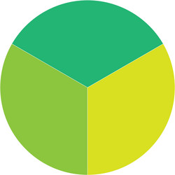 segmented circle pie graph chart infographics vector image