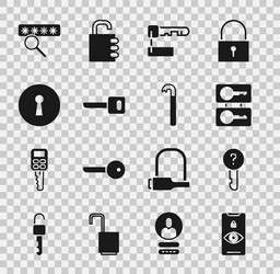 set eye scan undefined key casting keys marked vector image