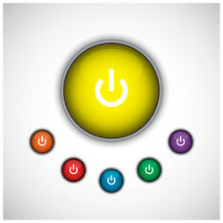 yellow on button vector