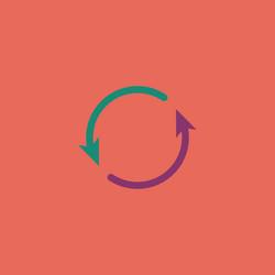 arrow circle icon - cycle loop roundabout vector image