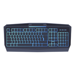 Black Keyboard with Lighting - Top View vector image