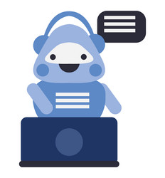 chatbot automatic message vector image
