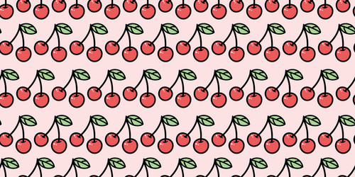 cherry seamless repeat pattern background vector image
