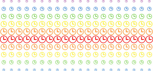 clock shape halftone spectral array vector image