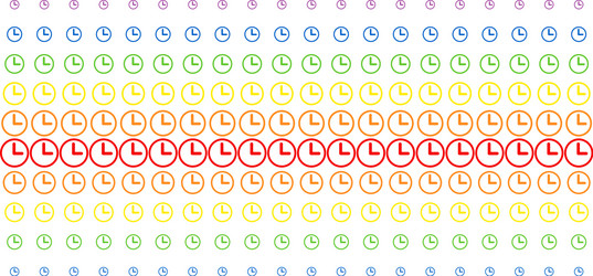 Clock shape halftone spectral array vector