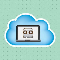 cloud computing design vector image