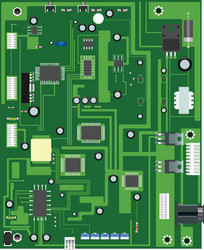 Computer Processor Board vector image