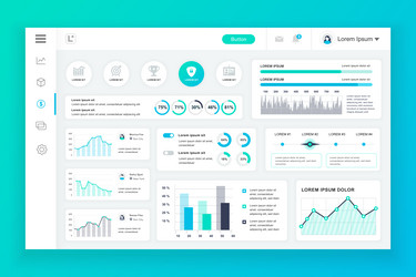 dashboard admin panel design template vector image