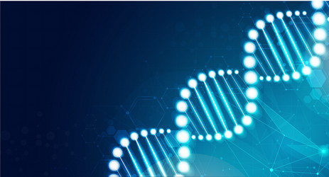 dna digital sequence code structure with glow vector