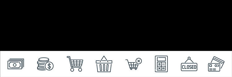ecommerce line icons linear set quality vector image