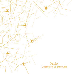 geometric pattern with connected lines and dots vector image