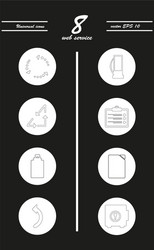service line icons set vector image