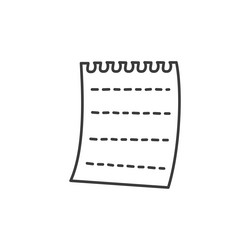 torn paper from spiral notebook copybook doodle vector image