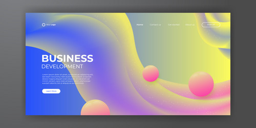 website landing page background modern abstract vector image
