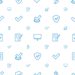 Checkmark icons pattern seamless white background vector